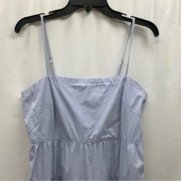 Gap tiered midi dress size 4 cotton blue Summer beach vacation fit and flare - Picture 4 of 14
